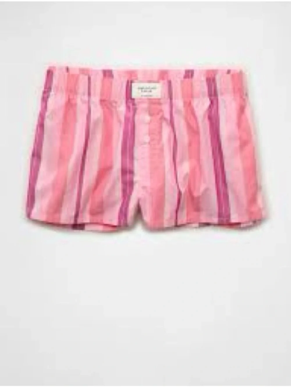 American Eagle Outfitters Pink Striped Cotton Boxer Shorts